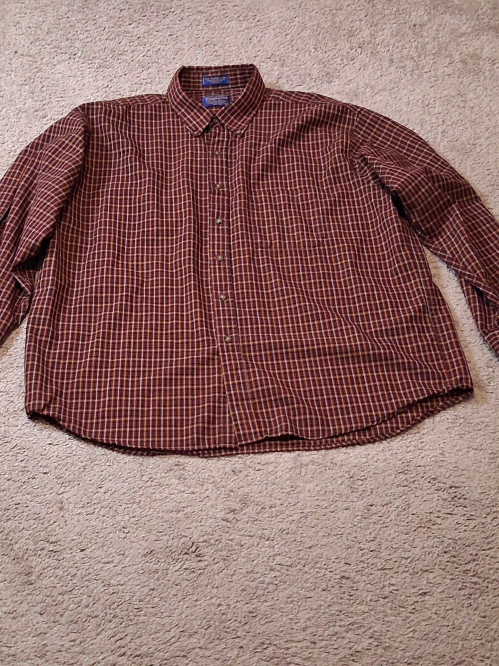 Mens Pendleton 100% Virgin Wool Button Up Size 2xl